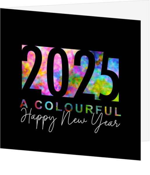 Kerstkaart - Colourful New Year