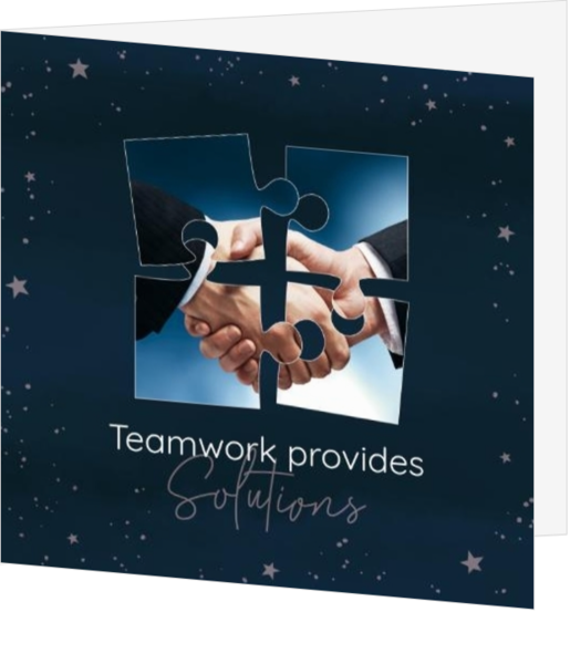 Kerstkaart - Teamwork puzzel