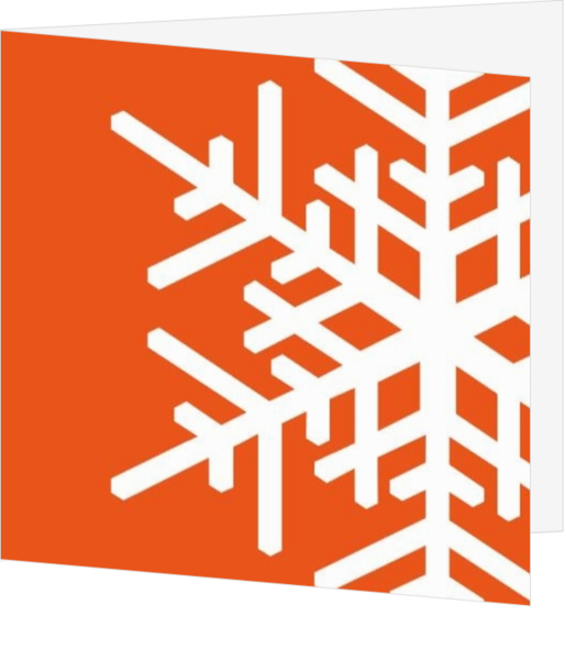 Sneeuwkristal oranje
