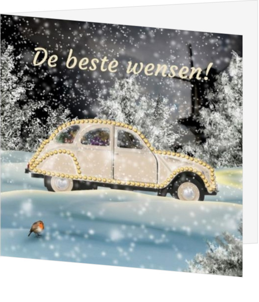 Kerstkaarten in Hollandse stijl - kerstkaart R-066