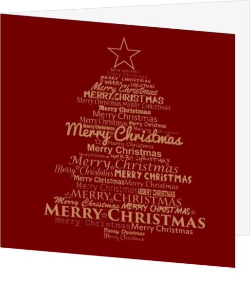 Kerstboom met Merry Christmas teksten