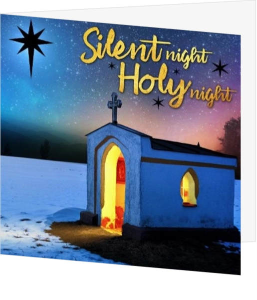 Silent night Holy night kerstkaart