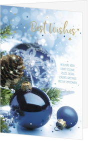 Kerstkaarten kerstballen thema - kerstkaart 631079
