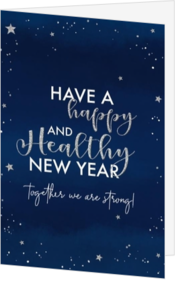 Kerstkaart - Happy and Healthy New Year