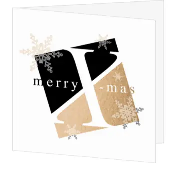 Kerstkaart met typografisch merry-mas ontwerp