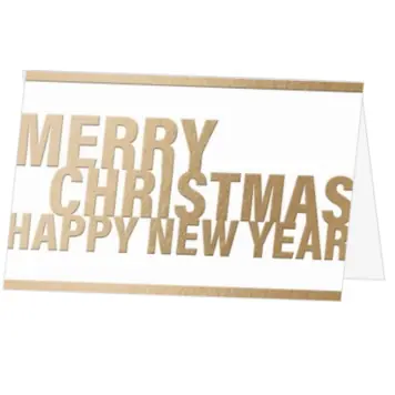 kerstkaart met goudfolie-look en typografie