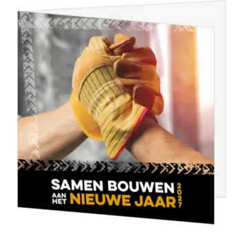 kerstkaart met stevige handdruk en 2027