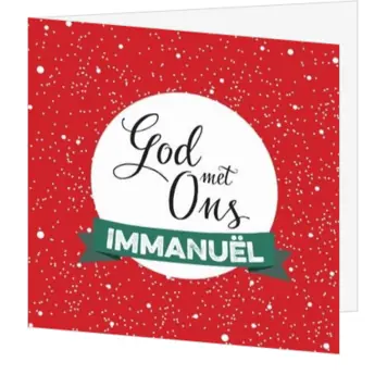 Kerstkaart God met Ons Immanuël