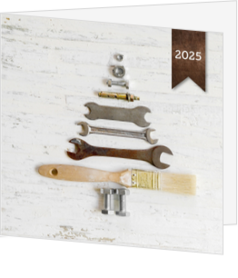 Kerstkaarten met hout thema - kerstkaart K-504-J3