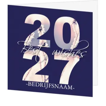 kerstkaart met jaartal 2027 en Best wishes
