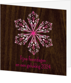 Kerstkaarten Sfeer paars / roze - kerstkaart K-216