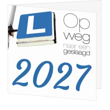 kerstkaart op weg naar een geslaagd 2027