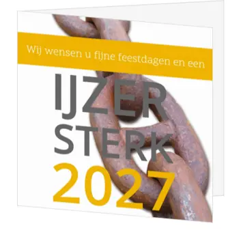 kerstkaart met ketting en jaartal 2027