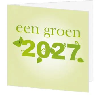 kerstkaart een groen 2027