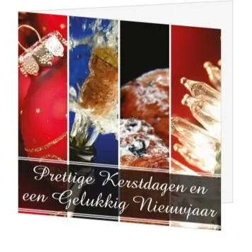 Feestelijke kerstkaart met warme kerstcollage