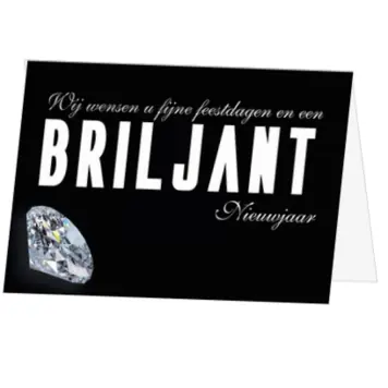 kerstkaart met briljant nieuwjaar