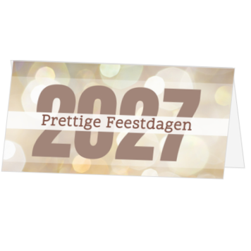 Kerstkaart 2027 met warme lichtjes