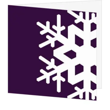 kerstkaart met ijskristal in warm paars