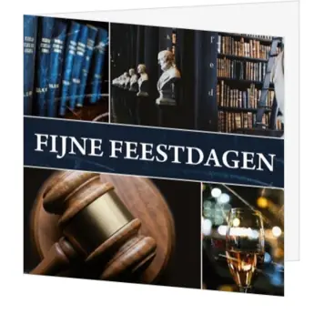 Chique kerstkaart met juridische uitstraling