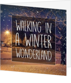 Walking in a winter wonderland kerstkaart