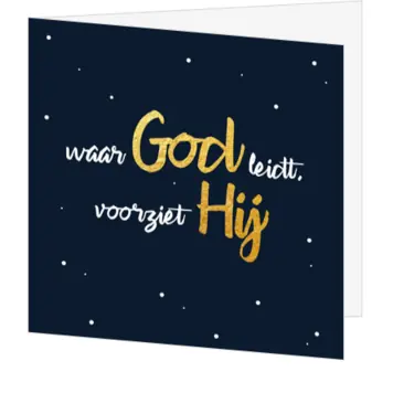 kerstkaart met christelijke tekst in goudlook