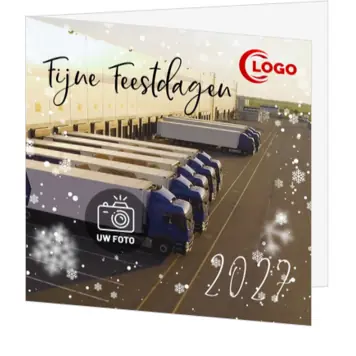 kerstkaart met eigen foto voor transportbedrijf