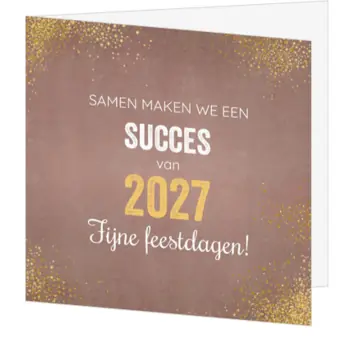 Kerstkaart met succeswens en 2027