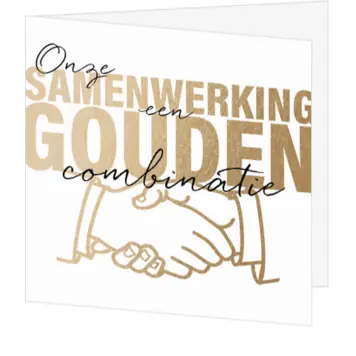 kerstkaart met gouden typografie en handdruk