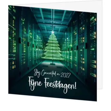 Moderne kerstkaart voor IT en ICT bedrijven
