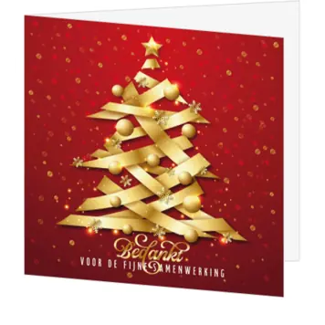 kerstkaart bedankt voor de fijne samenwerking
