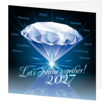 Zakelijke kerstkaart met diamant en luxe uitstraling