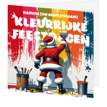 Kerstkaart met kleurrijke zakelijke feestgroet
