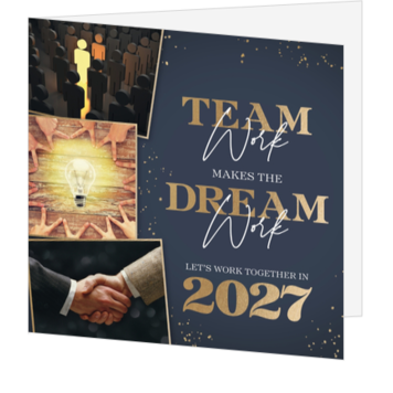Kerstkaart voor team en zakelijke kerstgroet