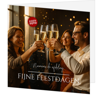 Zakelijke kerstkaart met feestelijke toost