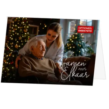 kerstkaart voor zorgmedewerkers met warme kerstgroet