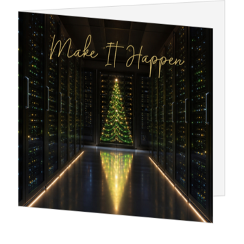 Moderne kerstkaart voor de IT-sector