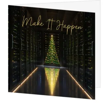 Moderne kerstkaart voor de IT-sector