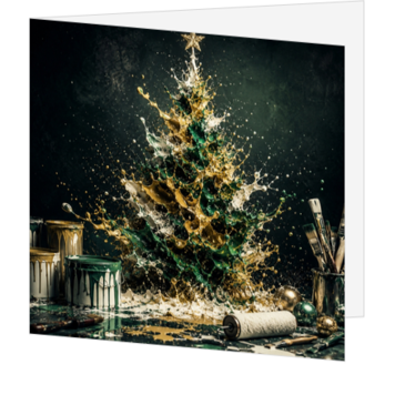 Kerstkaart voor schilders en verfbedrijven