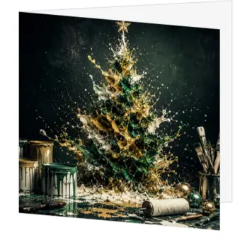 Kerstkaart voor schilders en verfbedrijven