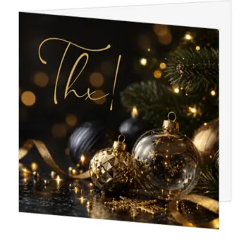 Luxe kerstkaart om te bedanken