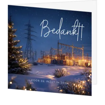 Kerstkaart om waardering uit te spreken