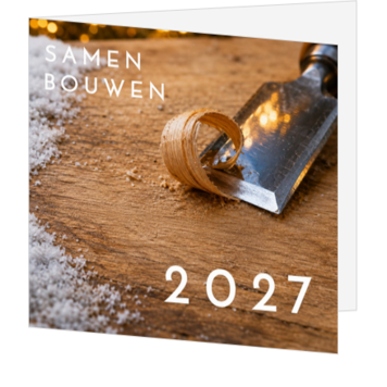 Zakelijke kerstkaart voor de bouw en houtbewerking