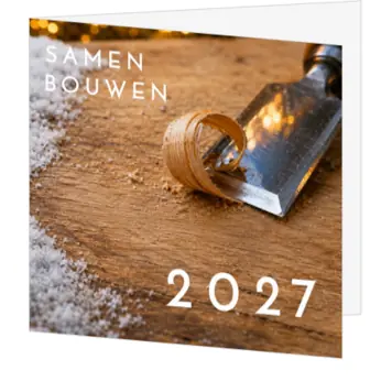 Zakelijke kerstkaart voor de bouw en houtbewerking