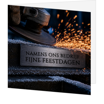 Zakelijke kerstkaart voor metaal en techniek