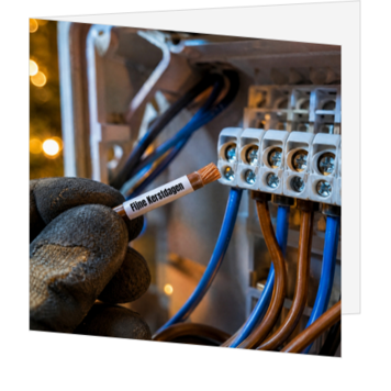Zakelijke kerstkaart voor elektriciens en installateurs