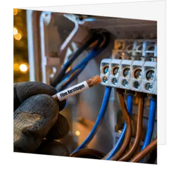 Zakelijke kerstkaart voor elektriciens en installateurs
