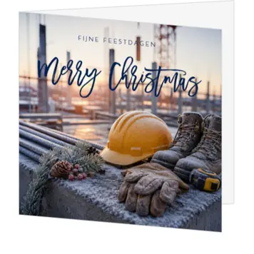 Zakelijke kerstkaart voor de bouw