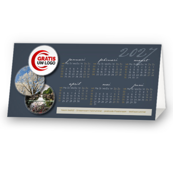 Kerstkaart met kalender 2021 als stanskaart