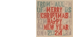 Kerstkaart - Typografische kerstwens 2024