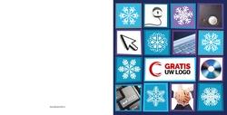 Kerstkaart blauw voor ICT en communicatie